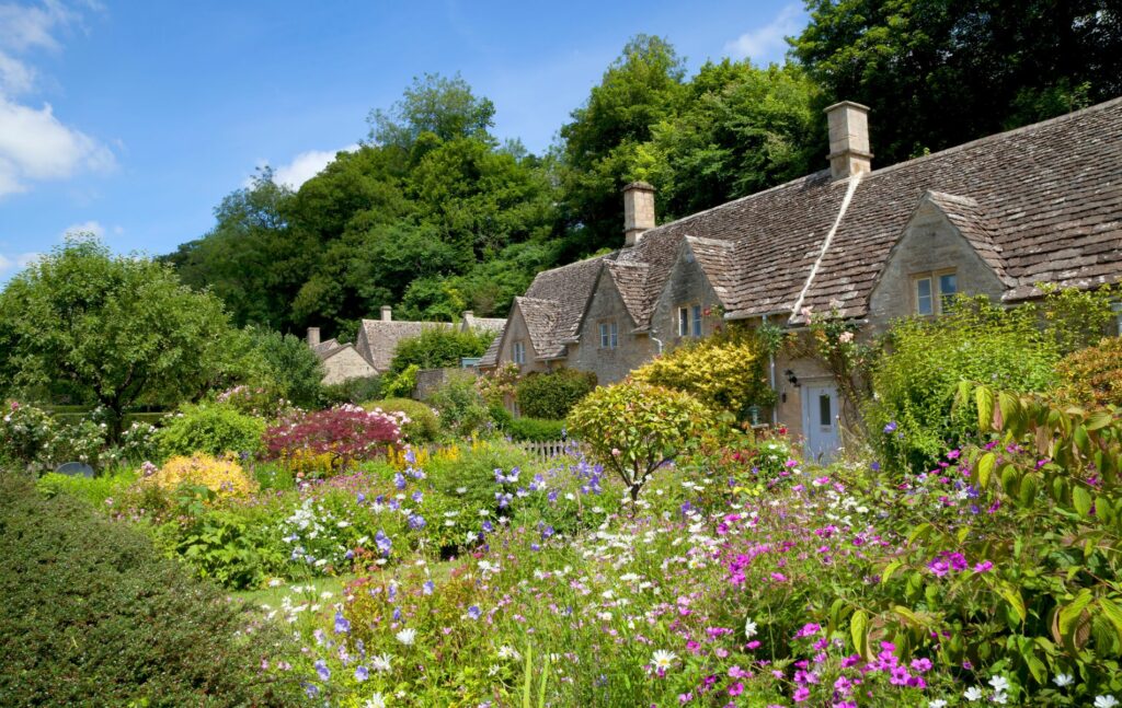 Cottage garden at Bibury, Gloucestershire