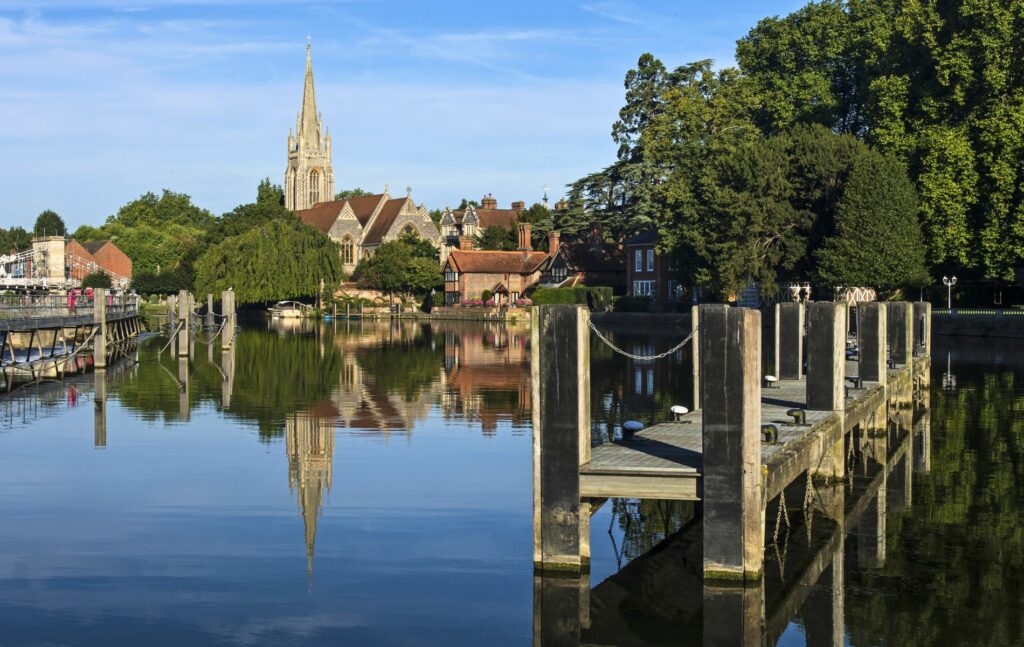 Marlow, one of the picturesque towns in Buckinghamshire