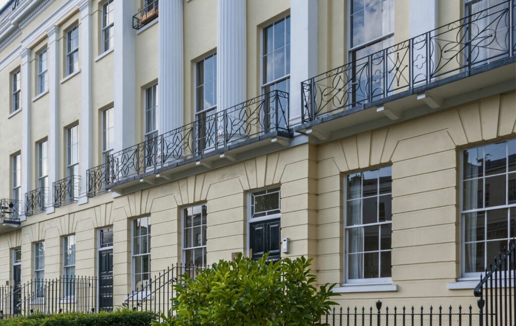 Georgian Style Terraced Houses In Cheltenham