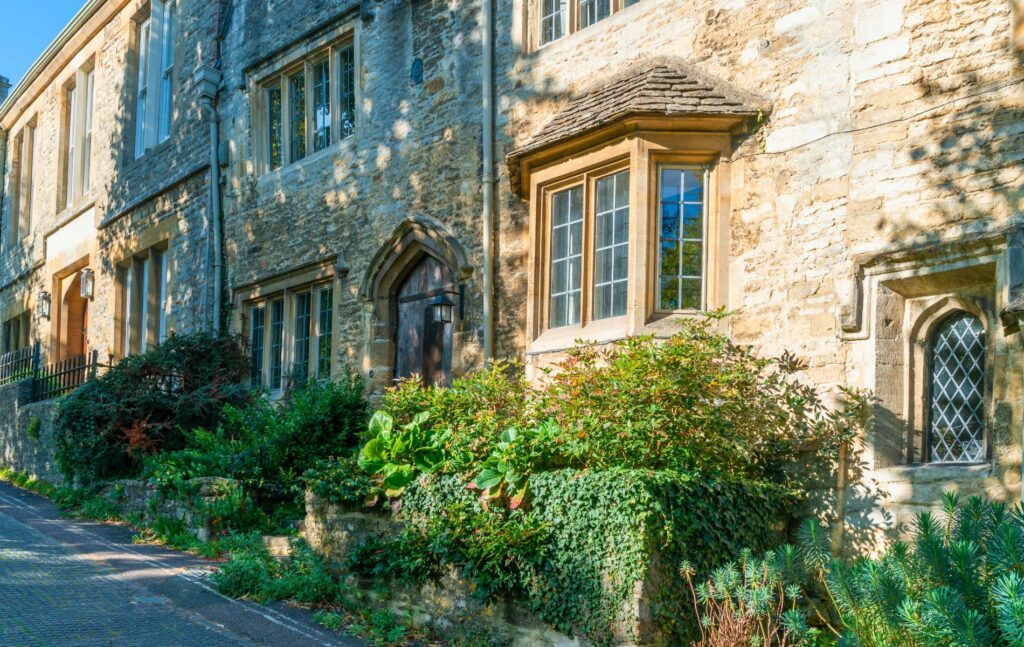 medieval town of Burford in Cotswolds