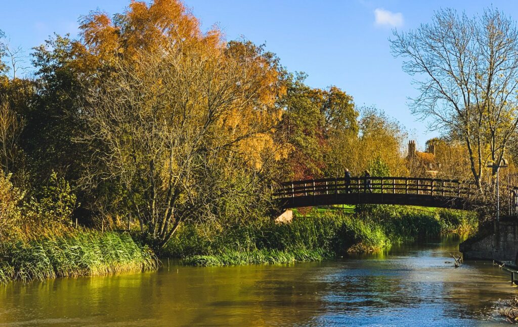 Villages near Wallingford, Wooden bridge in Benson